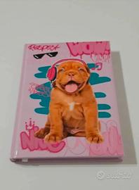 Diario scuola cucciolo rosa