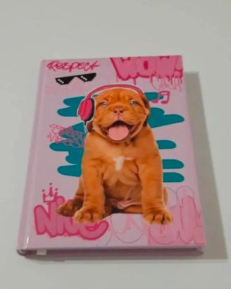 Diario scuola cucciolo rosa