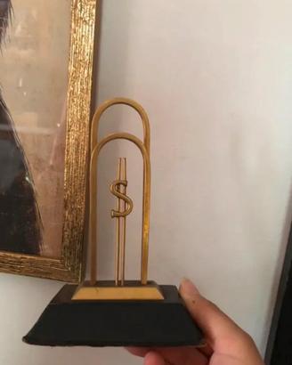 Fermalibro Vintage Art Deco Simbolo Dollaro