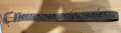 Cintura Timezone inc. emobossed belt in pelle