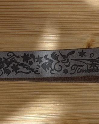 Cintura Timezone inc. emobossed belt in pelle