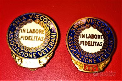 PINS PER I 25 E 30 ANNI DEI VETERANI SNIA VISCOSA