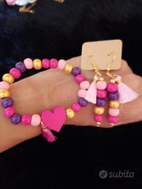 Bracciale più orecchini