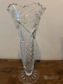 vaso vintage in cristallo di Boemia