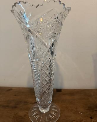 vaso vintage in cristallo di Boemia