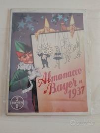 RARITÀ Anno 1937  Almanacco Fermacia Bayer