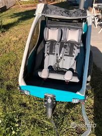 Qeridoo Kidgoo 2 rimorchio carrellino per 2 bimbi