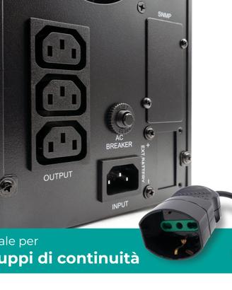 5 Cavi UPS 15cm, Spina IEC C14 a Presa Schuko 16A