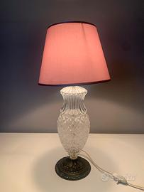 Lampada da tavolo in vetro vintage