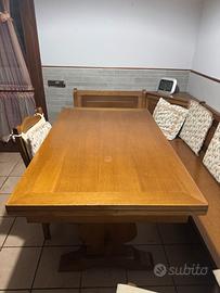 Tavolo rovere allungabile +panca coordinate e 3 se
