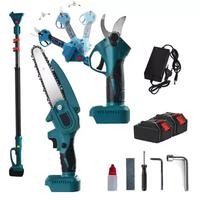 SET CESOIA MOTOSEGA BATTERIA+ASTA TELESCOPICA