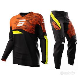 COMPLETO MOTO CROSS ENDURO SHOT ARANCIO DA BAMBINO