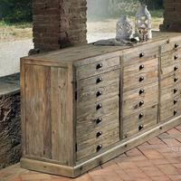 Credenza 6 cassetti 2 ante legno vecchio cod 12006