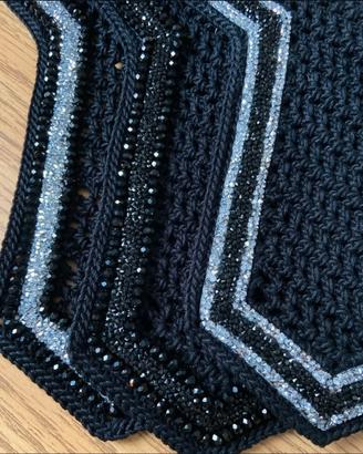 cuffie cavallo con glitter e perle