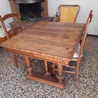tavolo antico allungabile in legno