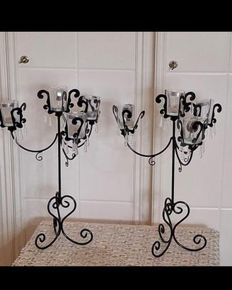 Candelabro (o coppia) in ferro per tavolo