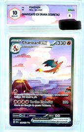 Charizard ex 199/ 165 gradato 10 ita