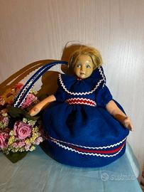 Bambola Lenci a borsetta con viso Agnesina