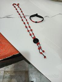 Collanina in corallo +bracciale
