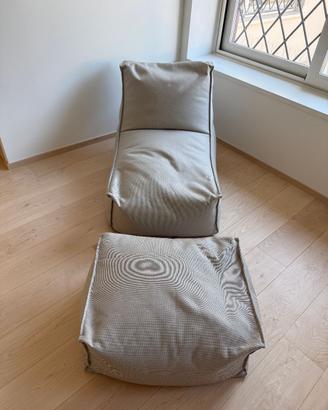 Poltrona e pouf da esterno o spa – Come nuovi
