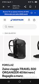 Zaino Viaggio Forclaz Decathlon 
