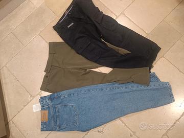 tre paia pantaloni uomo taglia 46 