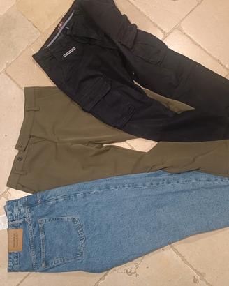 tre paia pantaloni uomo taglia 46 