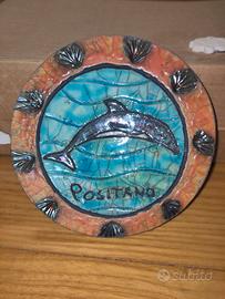 Piastrella decorativa in ceramica raku