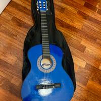 Chitarra classica con custodia, leggio e sgabellin