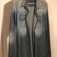 Camicia uomo in jeans slavato