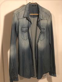 Camicia uomo in jeans slavato