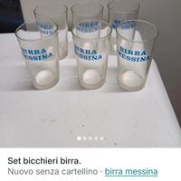 sei bicchieri vintage birra Messina