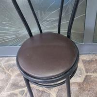 Sedie struttura in fero verniciato nero con seduta