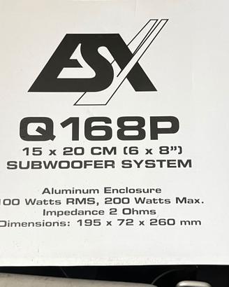 ESX Q168P Subwoofer slim per sottosedile