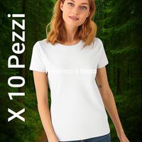 Pack 10 T-shirt B&C in Cotone Organico Taglia XS