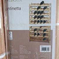 Cantinetta vino legno 54 bottiglie