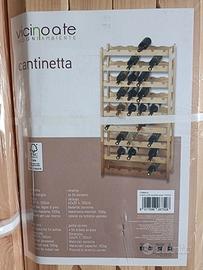 Cantinetta vino legno 54 bottiglie