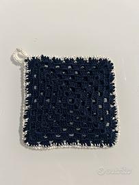 Presina uncinetto blu