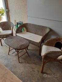 Poltroncine set completo vimini