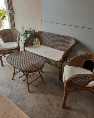 Poltroncine set completo vimini