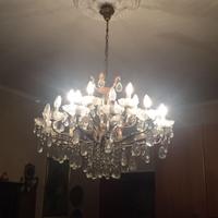 Lampadario gocce cristallo anni 60