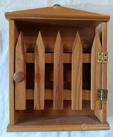 Cassetta portachiavi da parete in legno