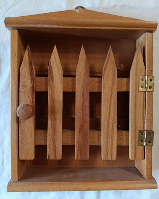 Cassetta portachiavi da parete in legno