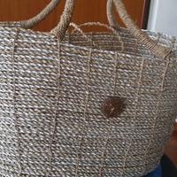 Borsa in corda con fili in argento
