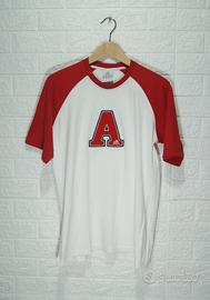 T-shirt Adidas vintage unisex bianca e rossa S