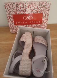 Sandali a zeppa lilla Swish Jeans n° 37