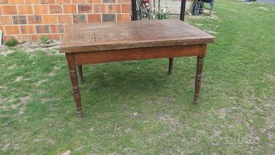 TAVOLO ALLUNGABILE APRIBILE ANTICO DA CUCINA