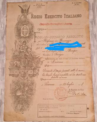 Regio Esercito Congedo Assoluto