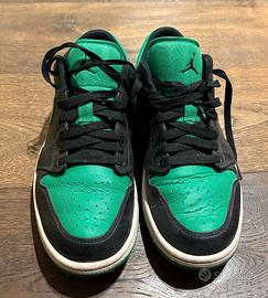 Air Jordan 1 Low Nero Lucky Verde - Uomo -  42