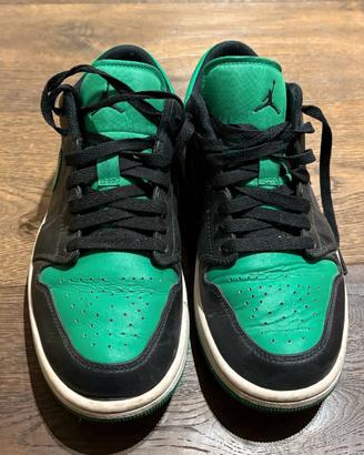 Air Jordan 1 Low Nero Lucky Verde - Uomo -  42
